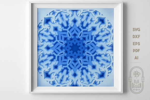 3D MANDALA, Shadow Box SVG File: A Detailed Look at Layered Digital Assets for Crafters