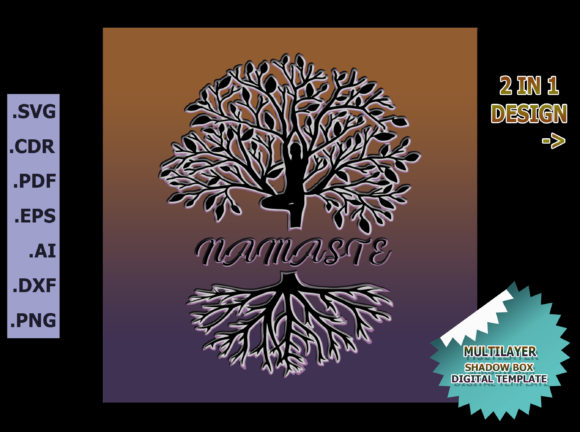3D Tree of Life Shadowbox Template