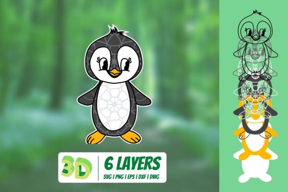 Bringing Playful Charm to Your Craft Projects with 3D Penguin SVG