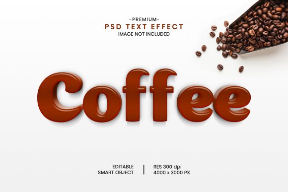 Coffee Editable 3D Text Effect: Elevate Your Brand Identity with Professional Design