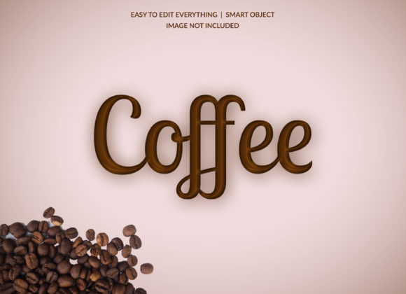 Coffee Real Color Style 3d Text Effect