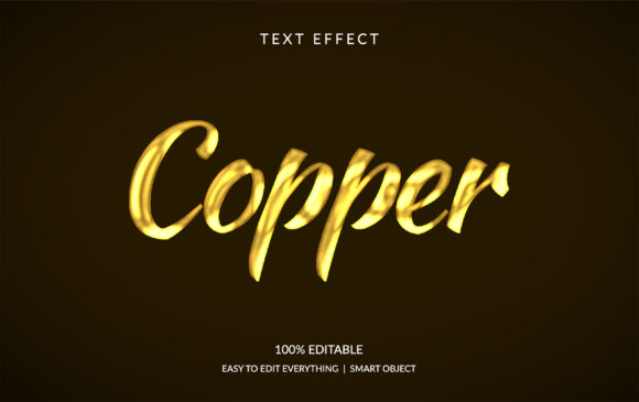 Copper 3d Metal Fire Style Text Effect