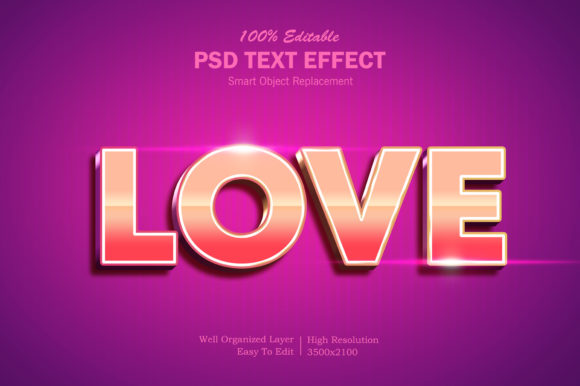 Evaluating the 3D Love Gradient Text Effect PSD for Professional Design Projects
