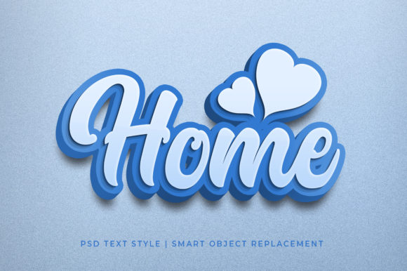 Home 3d Text Effect Mockup PSD: Elevate Your Design Workflow with Smart, High-Quality Presentation