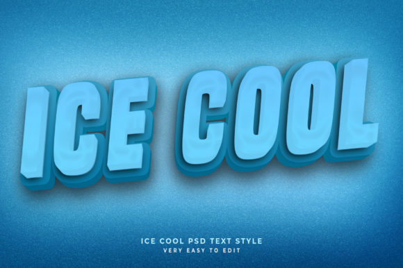 ICE 3D Text Effect Mockup PSD