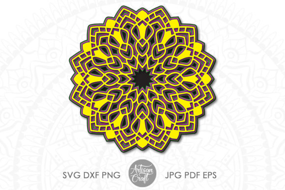 Layered Mandala SVG, 3d Papercraft