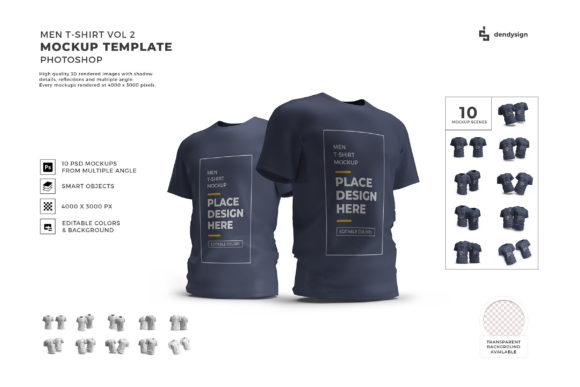 Men Tshirt 3D Mockup Template Bundle 2