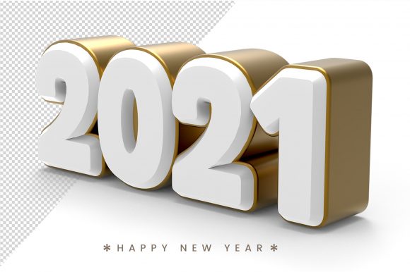 New Year 2021 3d Text