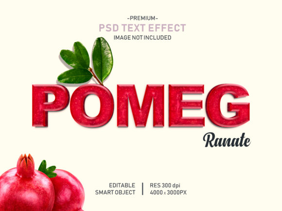 Pomegranate Editable 3D Text Effect