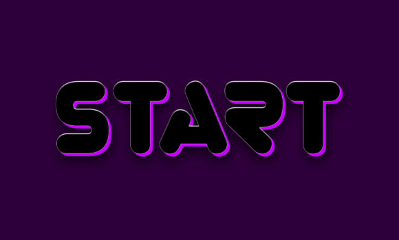 Purple 3D Text Effect for Modern Design