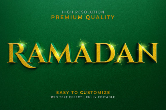 Transform Your Designs with the Ramadan 3d Text Style Effect PSD